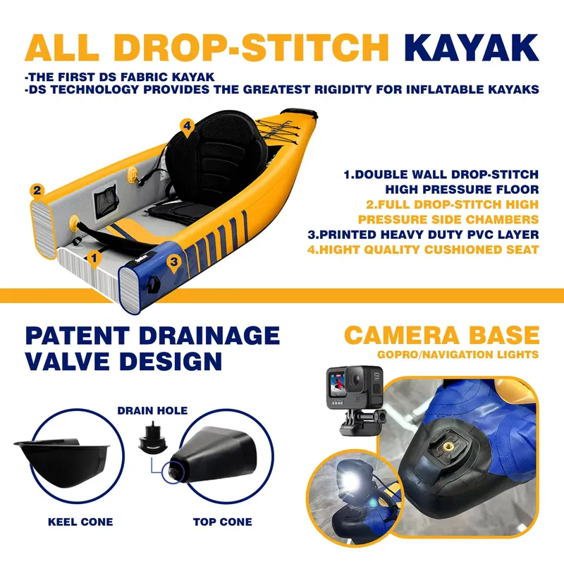 Kayak Inflable de Alta Calidad - Fishing Equipment Brands reseña y precio
